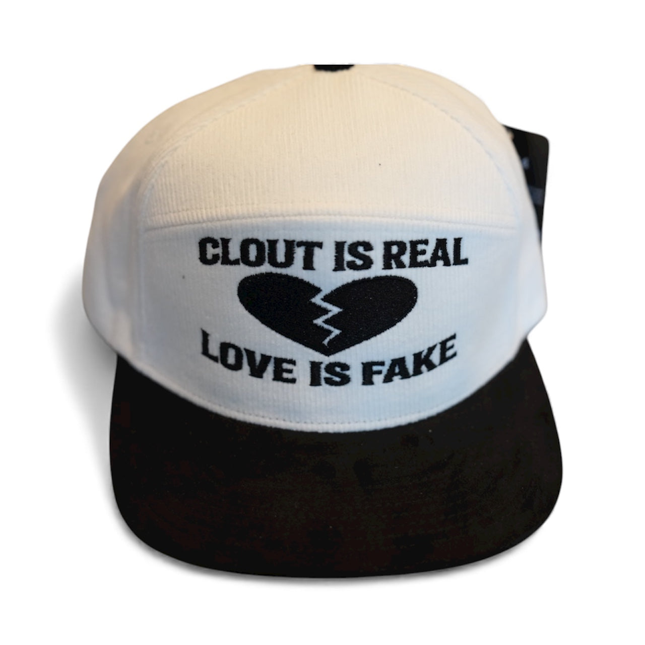 Black/White Corduroy SnapBack